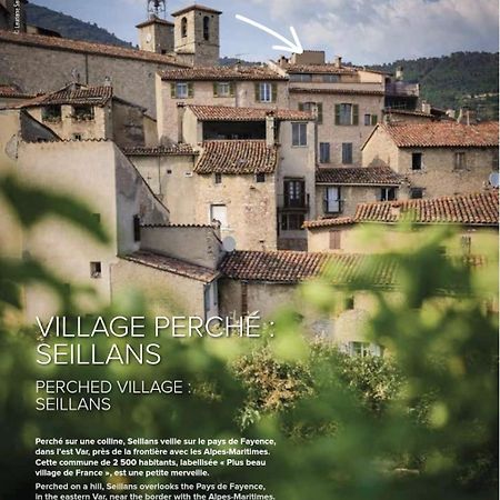 Au Coeur De Seillans, Charmant Logement, Grande Terrasse Et Panorama Buitenkant foto